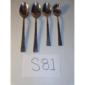 4 Oneida Purity Teaspoons & Spoons Stainless Glossy 18/0 -0516S81